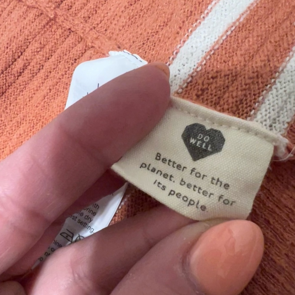Striped Rust Cardigan - Picture 2 of 3